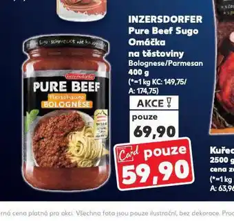 Kaufland Inzersdorfer pure beef sugo omáčka na těstoviny nabídka