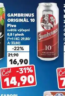 Kaufland Pivo gambrinus originál nabídka