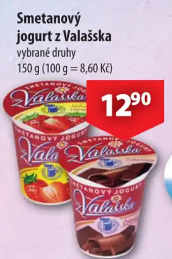 CBA Smetanový jogurt z Valašska nabídka