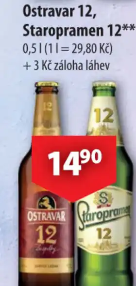 CBA Ostravar 12, Staropramen 12 nabídka