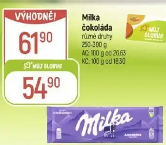 Globus Milka čokoláda nabídka