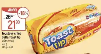 Globus Toustový chléb Delta Toast tip nabídka