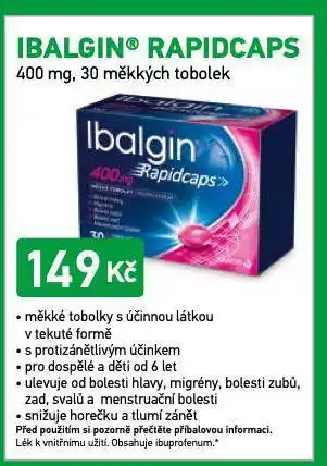 Alphega Lékárna Ibalgin rapidcaps nabídka