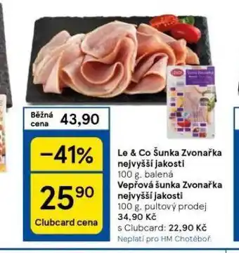 Tesco Šunka nejvyšší jakosti nabídka