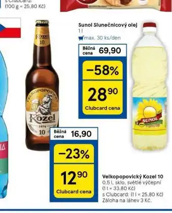 Tesco Pivo velkopopovický kozel nabídka
