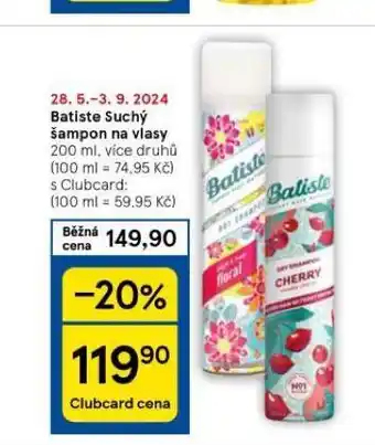 Tesco Batiste suchý šampon na vlasy nabídka