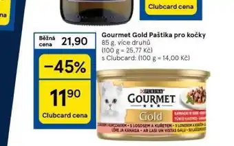 Tesco Gourmet gold paštika pro kočky nabídka