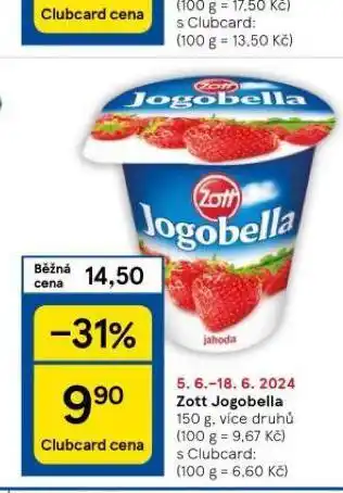 Tesco Zott jogobella nabídka