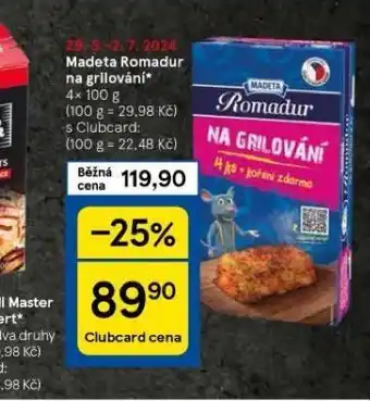 Tesco Madeta romadur na grilování nabídka