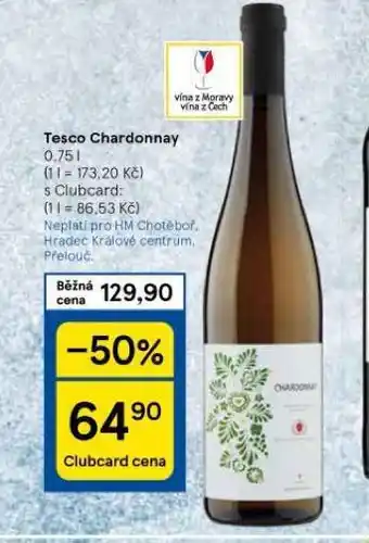 Tesco Chardonnay nabídka