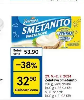 Tesco Želetava smetanito nabídka