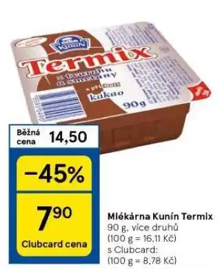 Tesco Kunín termix nabídka
