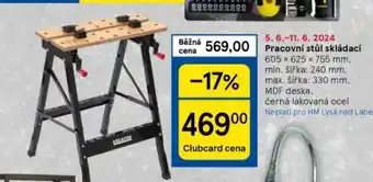 Tesco Pracovní stůl skládací nabídka