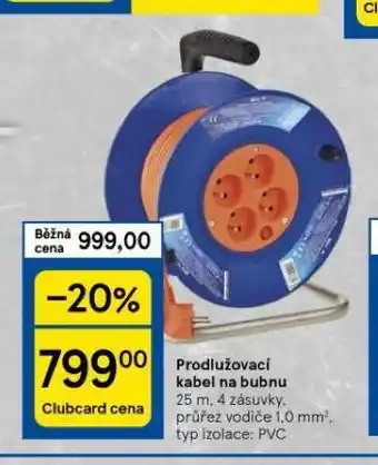 Tesco Prodlužovací kabel na bubnu nabídka