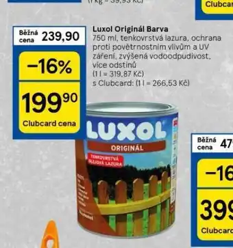 Tesco Luxol originál barva nabídka