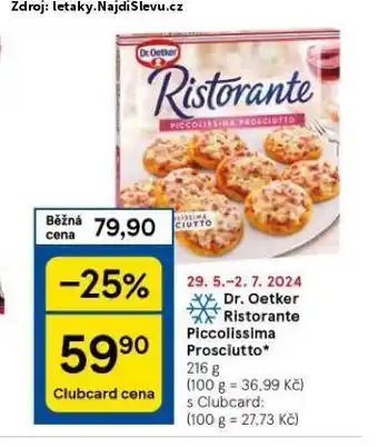 Tesco Pizza ristorante nabídka