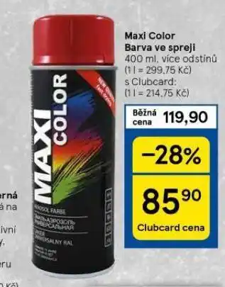 Tesco Maxi color barva ve spreji nabídka