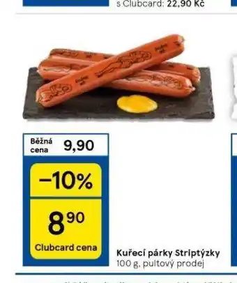 Tesco Kuřecí párky striptýzky nabídka