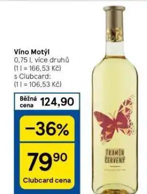 Tesco Víno motýl nabídka