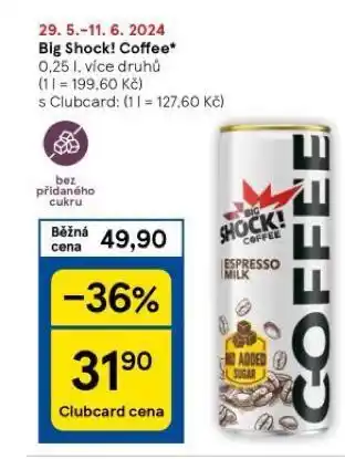 Tesco Big shock! energetický nápoj nabídka