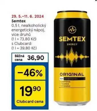 Tesco Semtex energy drink nabídka