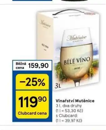 Tesco Vinařství mutěnice nabídka