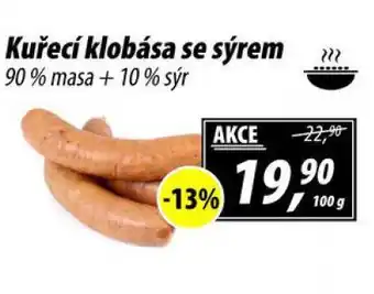 ZEMAN Kuřecí klobása se sýrem nabídka