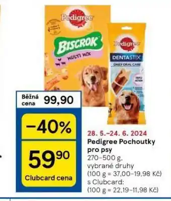 Tesco Pedigree pochoutky pro psy nabídka
