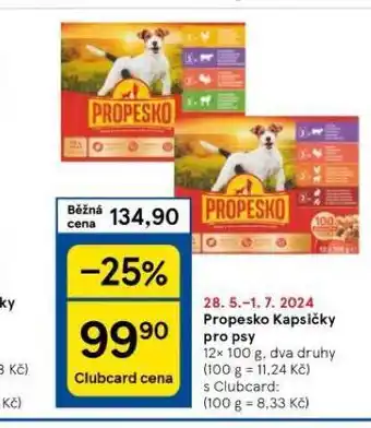 Tesco Propesko kapsičky pro psy nabídka
