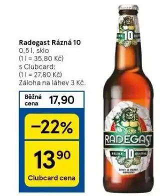 Tesco Pivo radegast nabídka