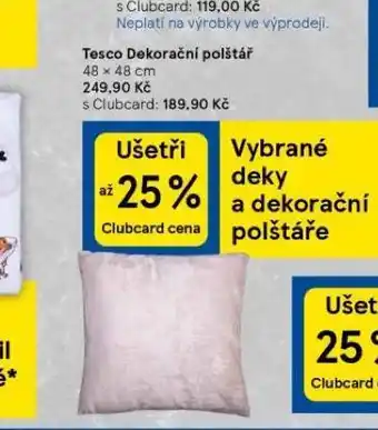 Tesco Dekorační polštář nabídka