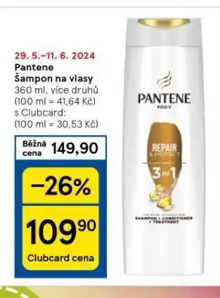 Tesco Pantene šampon na vlasy nabídka