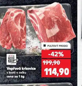 Kaufland Vepřová krkovice s kostí nabídka