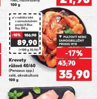 Kaufland Krevety růžové 40-60 nabídka