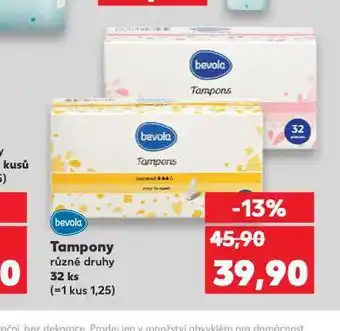 Kaufland Bevola tampony nabídka
