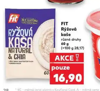 Kaufland Fit řýžová kaše nabídka