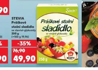 Kaufland Stevia práškové stolní sladidlo nabídka