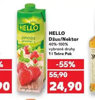 Kaufland Hello džus / nektar nabídka