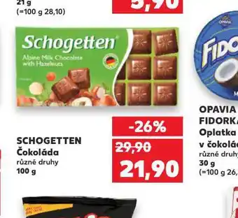 Kaufland Schogetten čokoláda nabídka