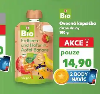 Kaufland Bio ovocná kapsička nabídka