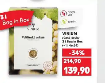Kaufland Vinium nabídka