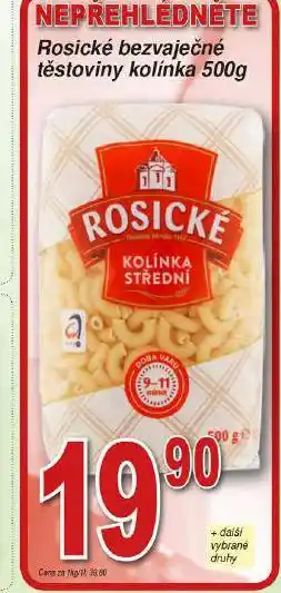 Hruška Rosické bezvaječné těstoviny nabídka