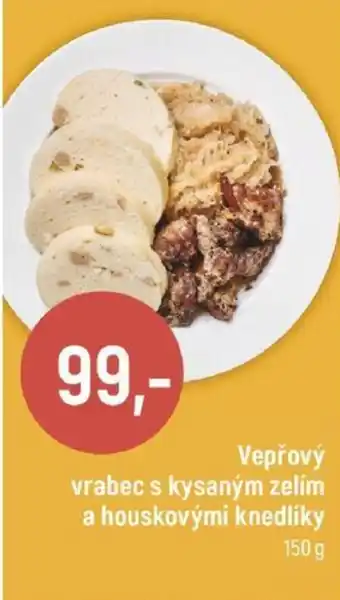 Globus Vepřový vrabec s kysaným zelím a houskovými knedlíky nabídka