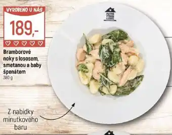 Globus Bramborové noky s lososem, smetanou a baby špenátem nabídka
