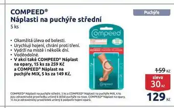Benu Compeed náplasti na puchýře střední nabídka