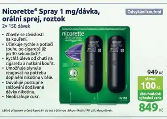 Benu Nicorette spray nabídka