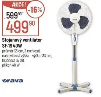 Globus Stojanový ventilátor SF-19 40W nabídka