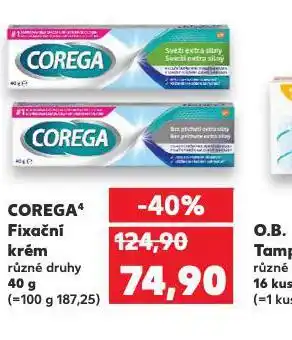 Kaufland Corega fixační krém nabídka