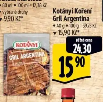 Albert Kotányi Koření Gril Argentina nabídka