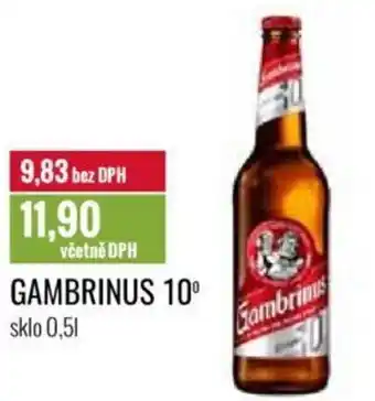 Ratio GAMBRINUS 10° 0.5L nabídka